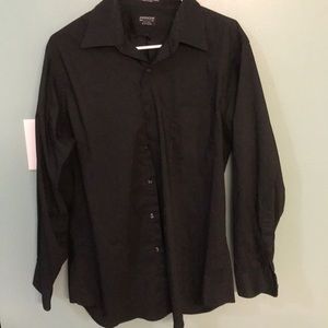 Men’s black button down dress shirt